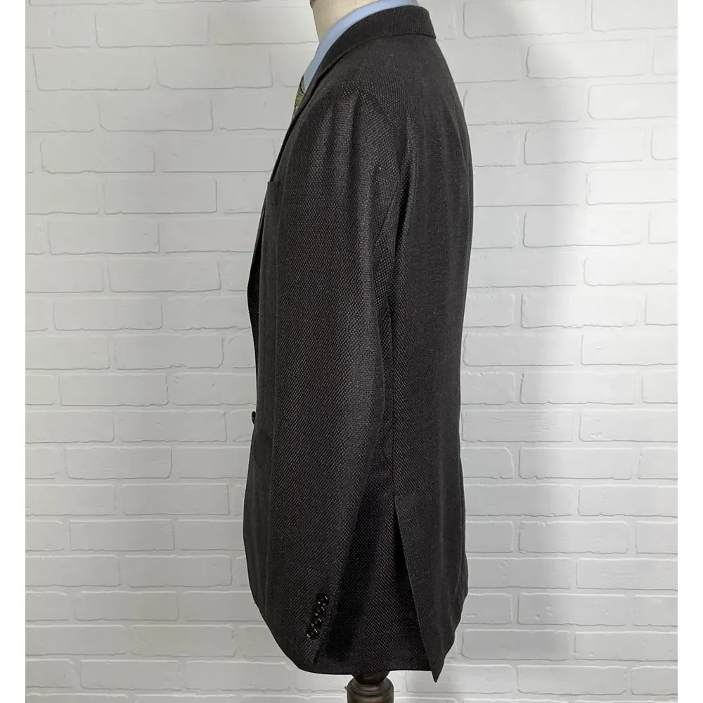 Ticknors TailoRed Blazer Men 43‎ Gray Textured Cashmere Reda Wool Italian VTG